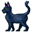 Black cat emoji U+1F408 U+2B1B