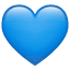 Blue heart smiley Whatsapp U+1F499