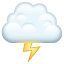 Cloud with lightning Whatsapp U+1F329