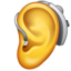 Hearing aid emoji U+1F9BB