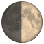 Waxing half moon emoji U+1F313