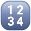 Numbers button emoji U+1F522