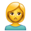 Pouting person Emoji U+1F64E