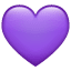Purple heart Whatsapp emoji U+1F49C