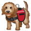 Assistance dog emoji U+1F415 U+1F9BA