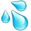 Splashing sweat drops emoji U+1F4A6