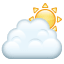 Cloud with sun emoji U+26C5