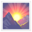 Sunrise mountains emoji U+1F304