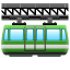 Suspension railway emoji U+1F69F