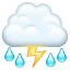Thunderstorm emoji U+26C8