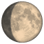 Waxing moon emoji U+1F314